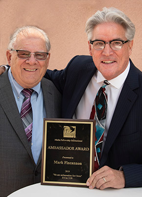 MFI Praise 2019_720 - Pastor Bob Rieth and Mark Fincannon casting director and recipient of the Ambassador Award